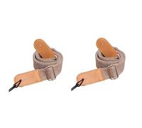 ifundom 2pcs Ukulele Shoulder Strap Cotton Leather Strap for Concert Ukulele Grey Lanyard Carrier