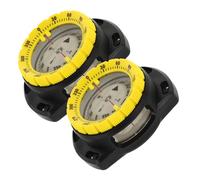 ifundom 2pcs Underwater Wrist Compass with Elastic Band High Contrast Night Visibility Diving and Hiking Survival Mount Scuba Watch Compass for Outdoor Activities