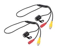 ifundom 2pcs Universal Car Reverse Camera with External Bracket Style, Abs Material, Wide Angle Rearview Back up Camera for Front and Rear View to Reduce Collision Risk