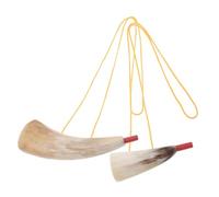 ifundom 2pcs Viking Ox Horn Blowing Horn Lightweight Medieval Trumpet for Halloween Pirate Cosplay Festivals Party Performance Props Celebration