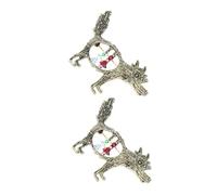 ifundom 2pcs Vintage Hollow Wolf Head Brooch Zinc Alloy Lapel Pins for Men Suits and Shirts Hollow Animal Pattern Pins for Backpacks and Coats Stylish Accessories with Antique Bronze