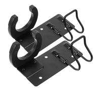ifundom 2pcs Wall-mounted Microphone Hook Stand Mic Holder for Ktv and Home Use Stable and Design for Clean Interior Setup