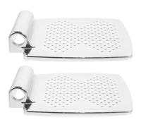 ifundom 2pcs Wheelchair Footrest Replacement Heavy Duty Aluminum Alloy Footplates for Stable Leg Support Ergonomic Elevating Foot Rest for Various Wheelchair Models