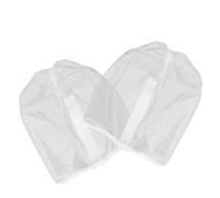 ifundom 2pcs White Fabric Makeup Hood Protector Zipper - Washable Hair Shield for Bachelorette Party, Bridal Shower, and Wedding Makeup - Full Hair Barrier for Women