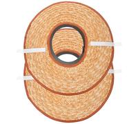 ifundom 2pcs Wide Brim Work Hat Shade with Straw Visor, Cooling and Secure Fit Construction Worker Hat Visor for Summer Operations and Work Sites