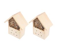 ifundom 2pcs Wooden Beehive Outdoor Bee House Hanging Design for Garden Supplies and Bee Gifts for Lovers