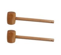 ifundom 2pcs Wooden Crab Mallet Seafood Hammer Beech Food Hammer Lightweight DIY Shellfish Cake Mallet for Demolishing Crab Lobster Clams