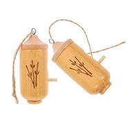 ifundom 2pcs Wooden Hummingbird House Small Round Base for Outdoor Garden, Charming Bird Nesting Box and Shelter, Sturdy Pendant Feeder Suitable for Backyard Wildlife and Winter Use