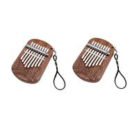 ifundom 2pcs Wooden Kalimba Thumb Piano Small Instrument for Beginners Easy to Play Finger Piano for Boys and Girls and Adults