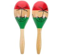 ifundom 2pcs Wooden Maracas Music Instruments for Boy Girl Montessori for Interactive Play Early Education Percussion Toys Unique Design for Musical Development and Group Activities