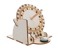 ifundom 2pcs Wooden Sundial Model DIY Sun Clock Educational Scientific Ornament for Stem Learning Teaching Aid for School Science Projects