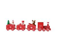 ifundom 2pcs Wooden Train Ornament Christmas Train Decor Desktop Decor Boy Christmas Door Decoration