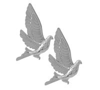 ifundom 2pcs Zinc Alloy Peace Dove Brooch Pins for Women and Men Animal Lapel Pins with Dripping Oil Finish Classic Silver Bird Accessories for Jackets Backpacks and Suits Versatile