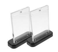 ifundom 2sets Business Card Brick Display Bracket Magnetic Card Holders Storage Box Game Display Stand