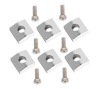 ifundom 2sets Guitar Locking Nut Clamps with Screws Blocks for Tremolo Bridge High Strength Replacement Parts Convenient Lightweight Easy Installation