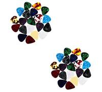 ifundom 2sets Guitar Picks for Acoustic Electric Ukulele Thick Tips Finger Picks Set for Guitar Players 20pcs*2