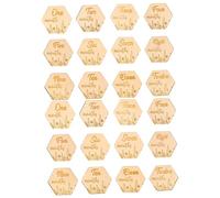 ifundom 2sets Monthly Milestone Cards Set Wooden Newborn Milestone Blocks Photo Prop for Baby Photography 12pcs*2
