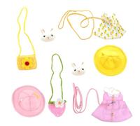 ifundom 2sets Pet Rabbit Clothing Harness Leash for Outdoor Walks Includes Lovely Hat and Bag for Small Rabbits Comfortable