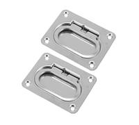 ifundom 2Sets Stainless Steel Flush Lift Pull Handles Boat Floor Pull Handles for Deck Hatches Durable Wear Resistant Easy Installation for Applications