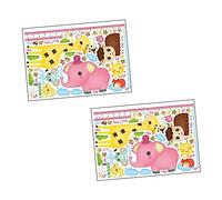 ifundom 2sheets Growth Chart Wall Decals Height Measurement Ruler Fun The Stickers for Boys and Girls