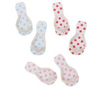ifundom 3 Pairs Miniature Slippers Doll House Decoration Set Micro Landscape Summer Beach Scene House Ornament Blue, Red, and Pink Dots