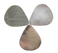ifundom 3 Pcs Black Guitar Picks Made of Real Shell for Guitar and Low Instruments, Provides Mellow Authentic Sound, Nice-looking Plectrums Suitable for Acoustic and Ukulele