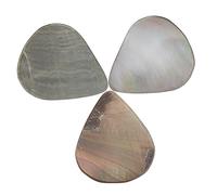 ifundom 3 Pcs Shell Tones Guitar Picks Genuine Shell Material Black Color Provides Mellow Authentic Sound Nice-looking Plectrums for Guitar and Low Instruments
