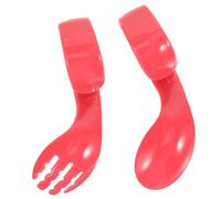 ifundom 3 Sets Newborn Learning Fork Spoon Baby Training Utensils Durable Non-Slip Handle Safe for Boys and Girls