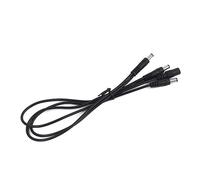 ifundom 3 Ways Daisy Chain Electric Guitar Cable 1 to 3 Chain Cable Splitter Cord Low Weight Wear-Resistant Plastic Copper Cord for Effect Pedal Board 13.76X0.22X0.22In Black