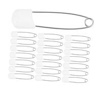 ifundom 30 Pcs Large White Safety Pins for Cloth Diapers with Locking Head, Sturdy Diaper Fasteners for Clothes, Multi-Purpose Safety Brooches Suitable for Diapering and Sewing
