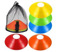 ifundom 30 Pcs Soccer Training Cones with Mesh Bag Durable Pe Agility Practice Equipment for Football Basketball Bright Colored Skill Development Markers for Indoor Outdoor Sports Drills