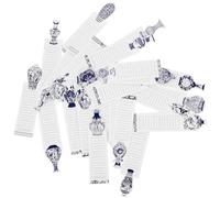 ifundom 30 Sheets Decorative Bookmarks Chinese Style Paper Bookmarks with Porcelain Vase Pattern Lined Printed Side Assorted Colour Small Ornaments for Making Hanging Tags