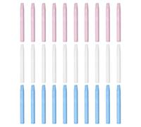 ifundom 30pcs Cuticle Pusher Pumice Stick Nail File Stone White Red Blue Safe Removing Glue Manicure Pedicure Tools for Ladies and Home Salon Use