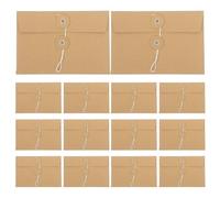 ifundom 30pcs Kraft Paper String Closure File Folder Envelope Versatile Organizer with Sturdy Material, for Home and Workspaces Document Storage