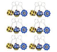 ifundom 30pcs Pirate Keychain: Birthday Party Favors Small Navigation Theme Keyring Sword Pendant Treasure Chest For Summer Classroom Prize Boys Kids Toys