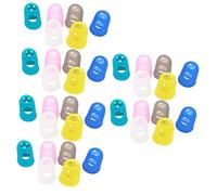 ifundom 30pcs Silicone Guitar Fingertip Protectors Finger Guards for Ukulele Acoustic Guitar Accessories Protect Fingers from Pain Random Color
