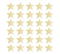 ifundom 30pcs Wooden Five-Pointed Star Slices DIY Accessory Unfinished Wooden Chips Portable Beige Star Shapes for Crafting and Writing