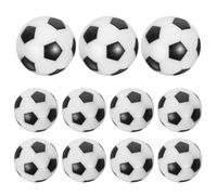 ifundom 31mm Resin Table Football Balls Replacement Set, 12pcs Black and White Mini Plastic Soccer Balls for Foosball Table, Eco-friendly Tabletop Football Accessories for Home and Game