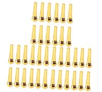ifundom 36pcs Brass Guitar Bridge Replacement Accessories for Acoustic Folk Guitars Polished Finish Sweep Picking Volume Fit Golden Color