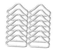 ifundom 36Pcs Trampoline Triangle Buckles Metal Spring Hooks for Trampoline Parts Safety Rings Crack-resistant Connectors for Secure Mesh Attachment