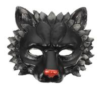 ifundom 3D Lion Head Mask Mask Animal Half Mask Masquerade Mask Halloween Cosplay Costume Prop Black