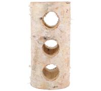 ifundom 3holes Hamster Tunnel Toy Natural Wooden Hiding Tube for Pets Compact Design for Hamsters Guinea Pigs and More Safe Chewing Hideout for Pet Health