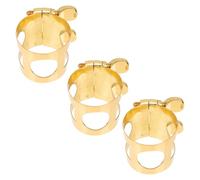 ifundom 3pcs Adjustable Alto Saxophone Ligature Brass Fastener with Double Screws, Gold Metal Mouthpiece Clamp for Beginner and Student Saxophone Accessories