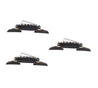 ifundom 3pcs Adjustable Bridge Tailpiece for Archtop Guitars Construction Roller Saddles Nickel Adjuster Wheels 13.8 x 1.5 x 3.6cm