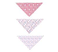 ifundom 3Pcs Adjustable Star Pattern Dog Bibs for July American Flag Pet Bandanas Soft Grooming Scarves for Dogs Stylish Triangle Drool Cloths for National Holiday Celebrations