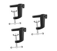 ifundom 3pcs Aluminum Alloy C-type Fixation Table Light Microphone Bracket Base Holder Metal Clamp for Desk Lamp Fixed Clip Base Hose