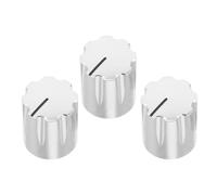 ifundom 3pcs Aluminum Alloy Potentiometer Knobs 12.5x15.5mm Silver Metal Shaft 6mm Replacement for Electric Guitar Volume Tone Control Amplifiers and Effects Pedals