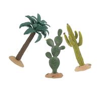 ifundom 3pcs Artificial Cactus Plant Resin Miniature Garden Decoration for Indoor Outdoor Aquarium Reptile Terrarium Low Maintenance Faux Succulent Figurines
