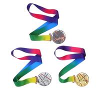 ifundom 3pcs Basketball Medals for Neck Ribbon Zinc Alloy Gold Silver Bronze Metal Awards for School Tournaments Sports Day and Basketball Competitions Prize