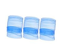 ifundom 3pcs Blue Mesh Bird Cage Dust Cover Netting with Elastic Fit for Parakeet Macaw Cages Breathable Protector Skirt Guard Prevents Escape and Seed Scatter Keeps Clean and Ventilated